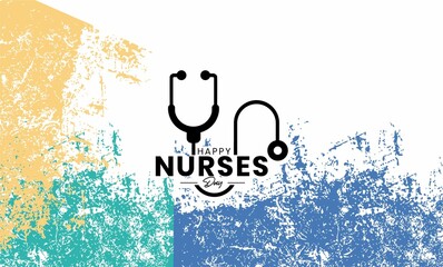 Happy Nurses Day abstract card, Thank You Nurses. Vector ilustration