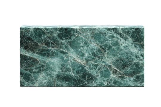 A green marble slab with a rough texture