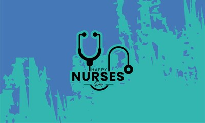 Happy Nurses Day abstract card, Thank You Nurses. Vector ilustration