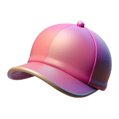 Fototapeta premium 3d rendered pink baseball cap isolated against a black background for stylish designs