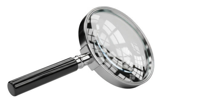 Magnifying Glass PNG for Detailed Search and Discovery Exploration