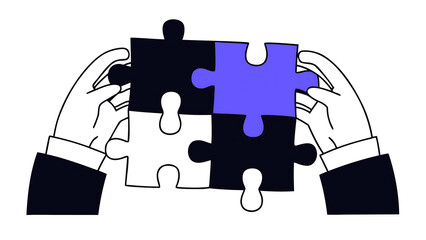 3d jigsaw puzzle pieces team metaphor business concept symbol of teamwork cooperation partnership cartoon creative design icon isolated 3d rendering 39163203 1
