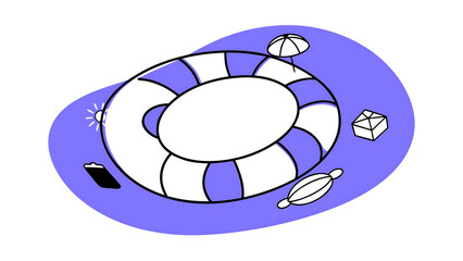 3d inflatable swimming ring in pink icon set rubber pool toy swim lifesaver summer time objects travel and vacation cartoon design icons isolated on white 3d vector illustration 38376332 3