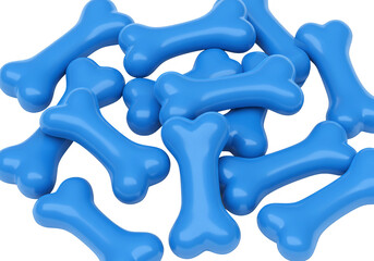 Illustration of Pile of Blue Bones Pet Treats on Transparent Background