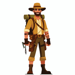 vector full body image of an adventurer