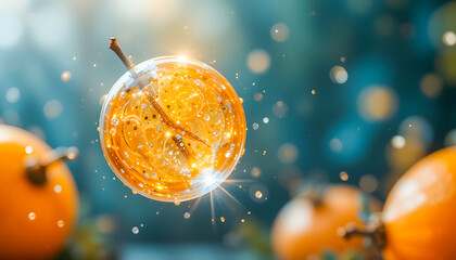 Stunning glass sphere, revealing complex internal patterns and luminous transparency, with subtle light reflections.