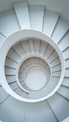 Fototapeta premium Generative AI Abstract Perspective of a Spiral Staircase Design Element