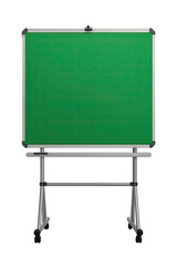 Obraz premium Isolate transparent Green Presentation Board on Stand for Educational Use and Creative Ideas PNG die-cut for advertising