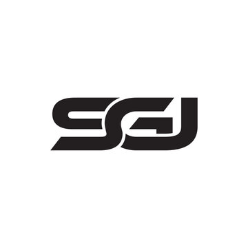 Modern Triple Initial Monogram Logo Design &ndash; Bold Minimal Typography Icon SGJ