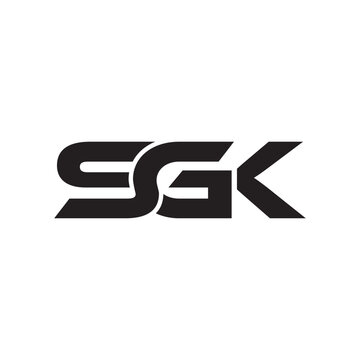 Modern Triple Initial Monogram Logo Design &ndash; Bold Minimal Typography Icon SGK