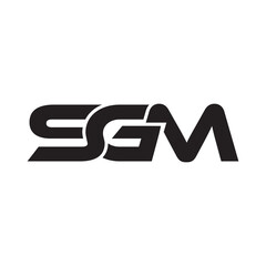 Modern Triple Initial Monogram Logo Design – Bold Minimal Typography Icon SGM