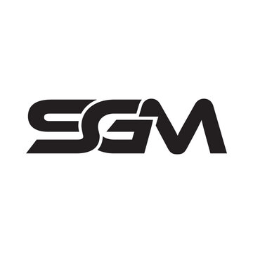 Modern Triple Initial Monogram Logo Design &ndash; Bold Minimal Typography Icon SGM