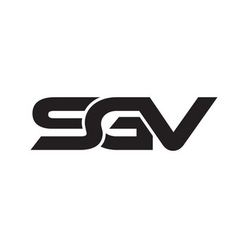 Modern Triple Initial Monogram Logo Design &ndash; Bold Minimal Typography Icon SGV