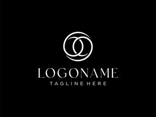 Abstract circle O or Letter OO circle or o circle logo concept vector icon