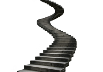 Sparkling Stairway Path Steps Leading The Way Isolated Background