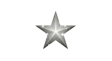 Obraz premium Sparkling Isolated White Star Shining Bright with Glittery Texture Illustration