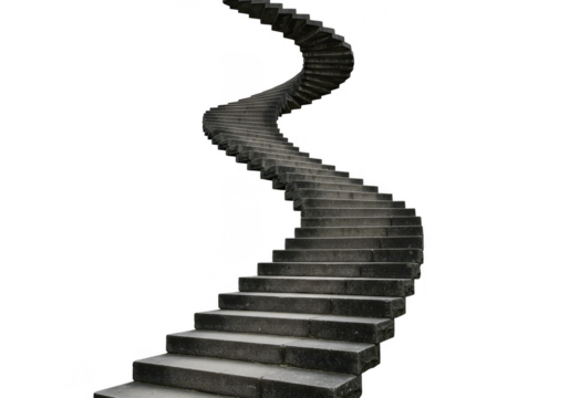 Sparkling Stairway Path Steps Leading The Way Isolated Background