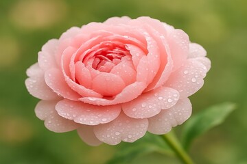 pink rose with water drops