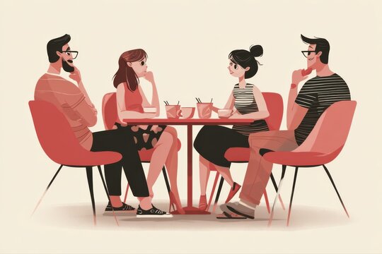 Three people are sitting at a table, engaged in a brainstorming session with a laptop. They appear to be discussing ideas and working collaboratively.