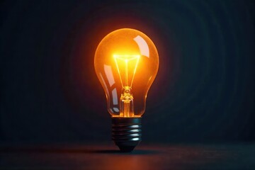 Bright Light Bulb Illuminating Darkness Innovative Ideas and Creative Inspiration