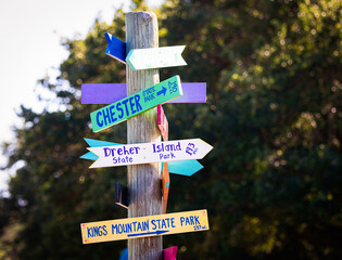 direction sign post