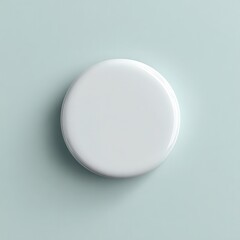 A clean, minimalistic white round object set against a soft pastel background, perfect for product mockups, branding, or as a placeholder in design projects,