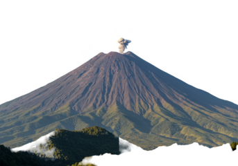 Transparent Background Image of Majestic Mountain Volcano Landscape
