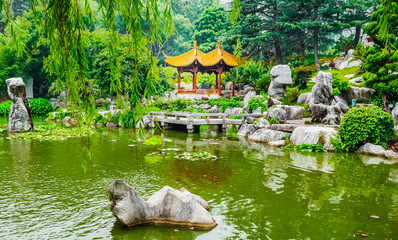 The Chinese Garden of Friendship. This garden was modelled after the classic private gardens of the...