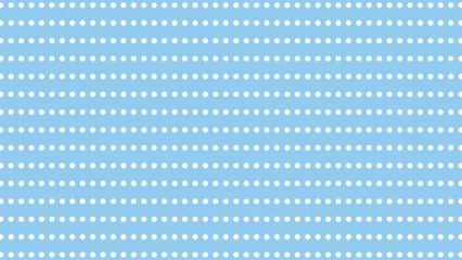 Clean light blue background with crisp white dots. Simple, repeatable vector for kids, events, invitations, and decor.