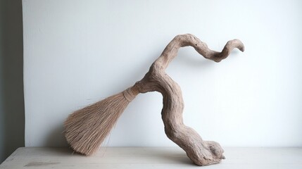 Driftwood brush, organic shape, rustic charm