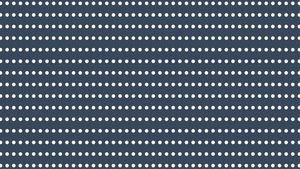 Dark blue background with white polka dots. Seamless vector pattern, ideal for classic or nautical designs.