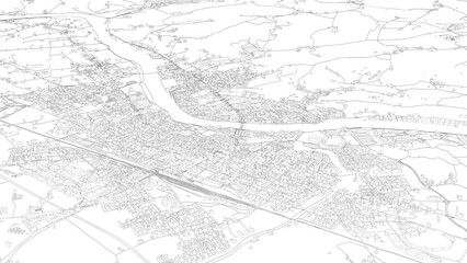 Fototapeta premium 3D illustration of city and urban in Empoli Italy