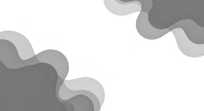 Abstract Background with Gray Gradient Curves on Transparent Background