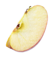 Piece of fresh apple isolated on white