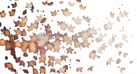 Abstract Background with Sparkling Lights on Transparent Backdrop