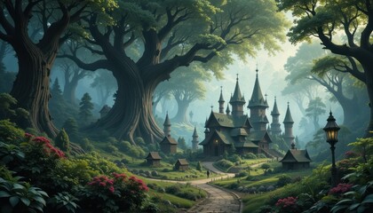 Enchanted Forest Castle: A Mystical Village