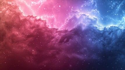 Colorful nebula cloudscape with pink and blue gradients and starlight details in a textured gas formation