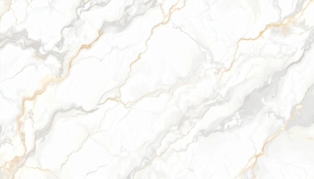 Elegant White Marble Vector Background &ndash; Soft Gray & Beige Veins, Seamless Minimal Design
