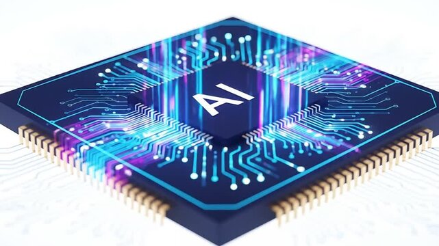Ai computer chip illustration