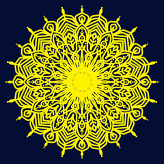 Intricate geometric mandala design on a dark background