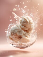 Splashing Scoop of Vanilla Ice Cream