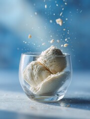 Splashing Scoop of Vanilla Ice Cream