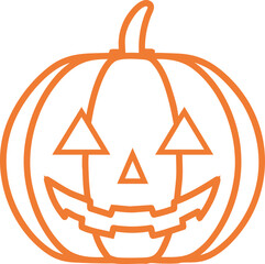 Halloween pumpkin -1-1 orange
Jack o'lantern cute simple icon 