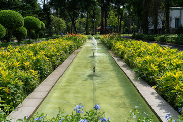 Fototapeta premium Tao Dan Park in the morning in Ho Chi Minh City, Vietnam