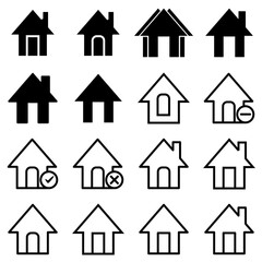 house icons set