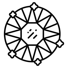 Aquamarine with sparkle vector icon. Jewelry icon line style. perfect use for logo, presentation, website, and more. modern icon design outline style