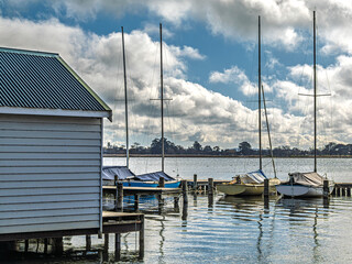 Lake Wendoree Yachts Moored Together