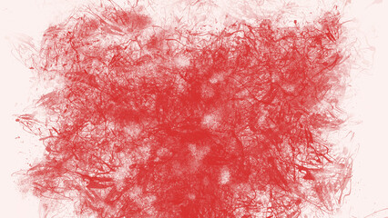 赤いインクの飛沫と線が織りなす抽象的アート背景素材｜赤、インク、スプラッシュ、抽象、アート、背景、ベクター、線

