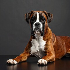 Obraz premium Boxer dog portrait