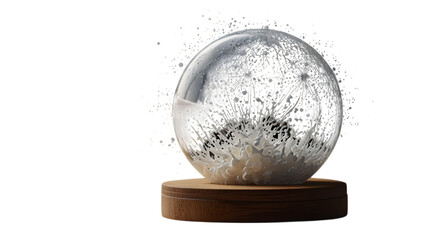 crystal ball on white background